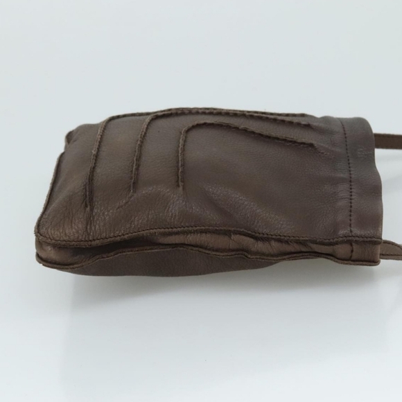 HERMES Toudu Shoulder Crossbody Bag Leather Brown - Picture 10 of 16